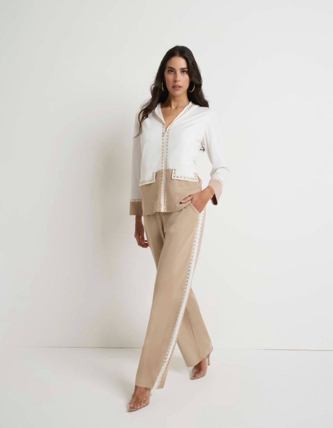 Veste Femme Artigiano Taille 14 - Laine Et Cachemire, Fabriquée En Italie (Marron)