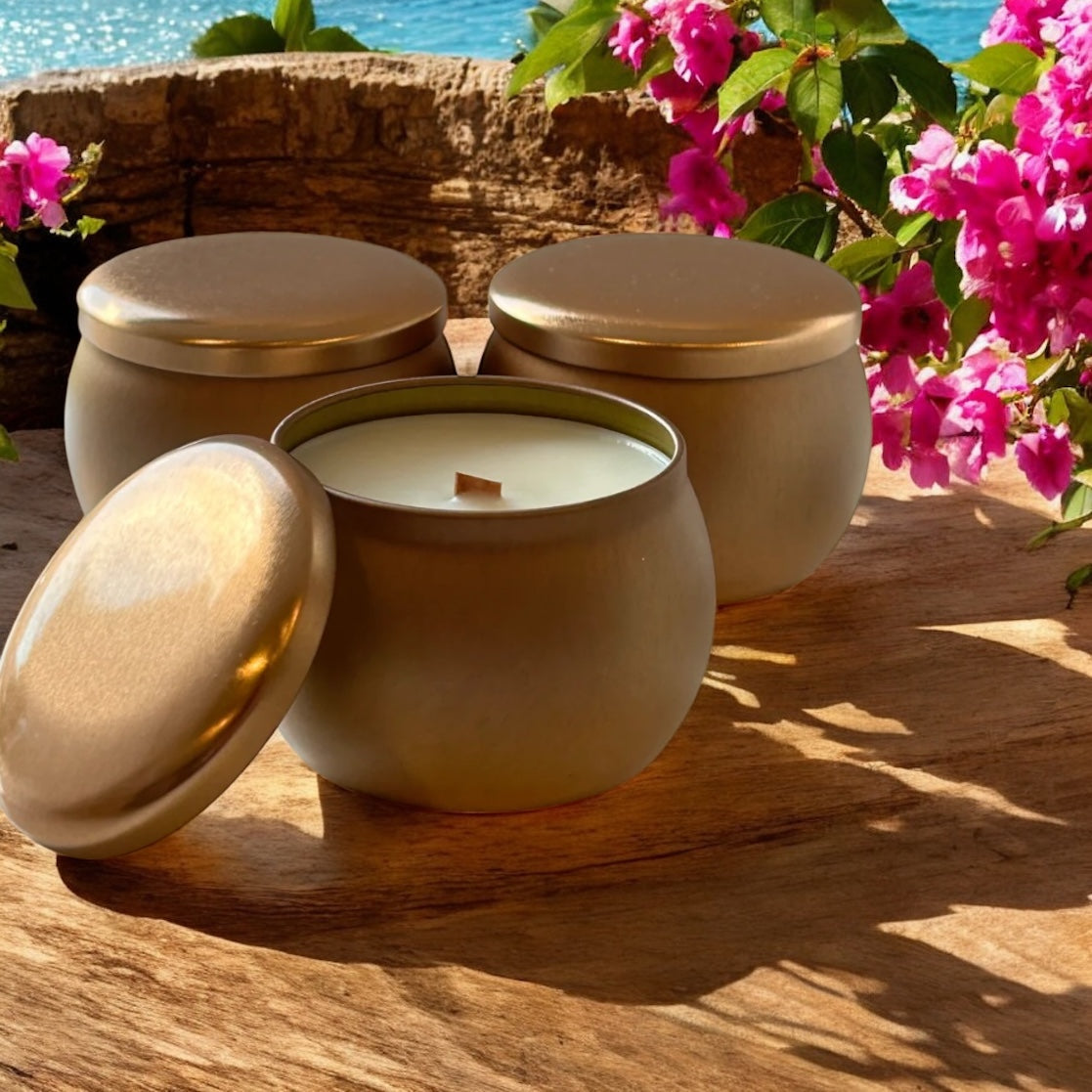 4oz Sicilian Summer Musk Candle with Lid, – Boutique Made In Italy